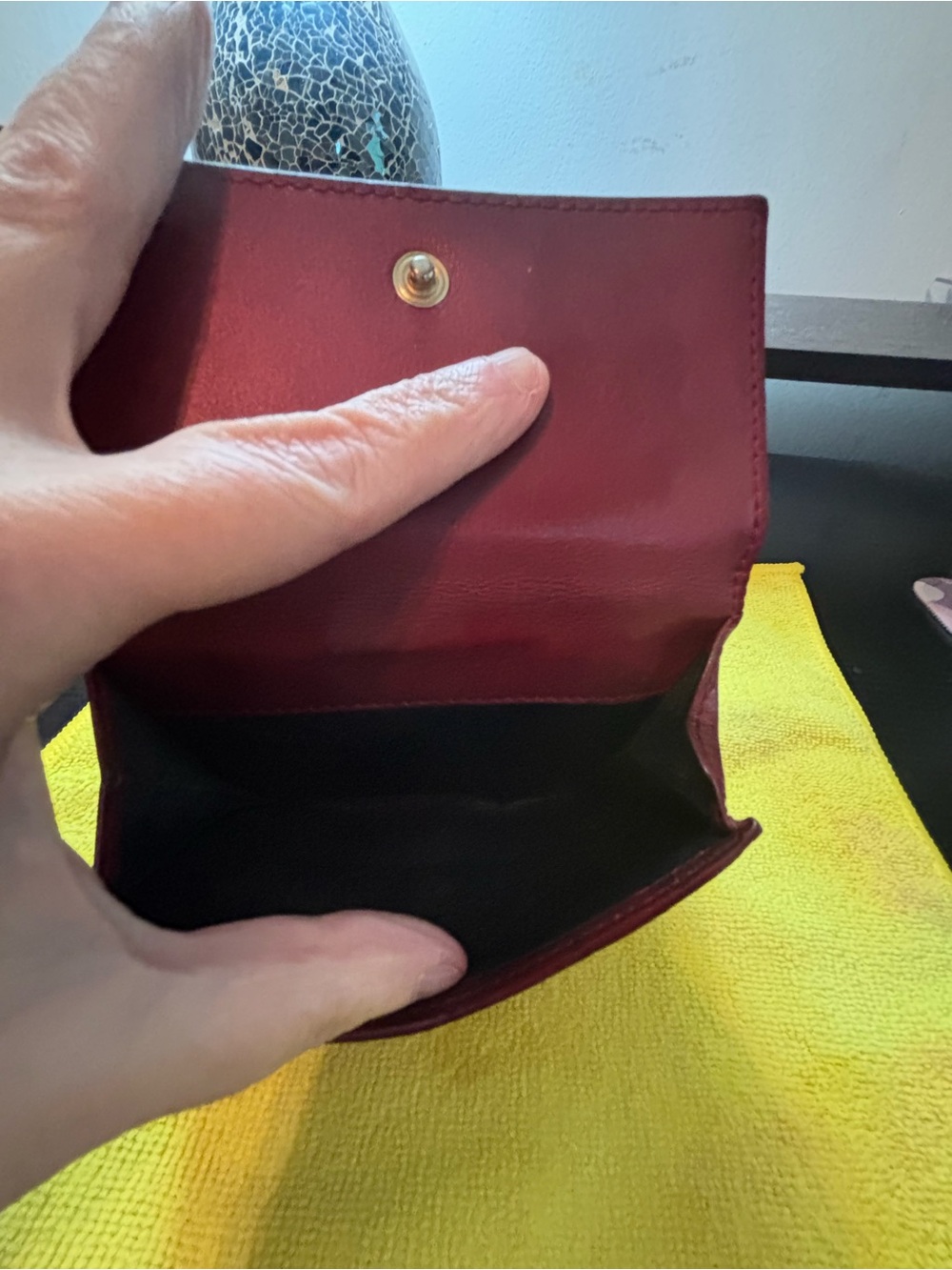 AUTHENTIC Gucci Metallic Guccissima Heart French Flap Wallet - Burgundy Red - Picture 12 of 13